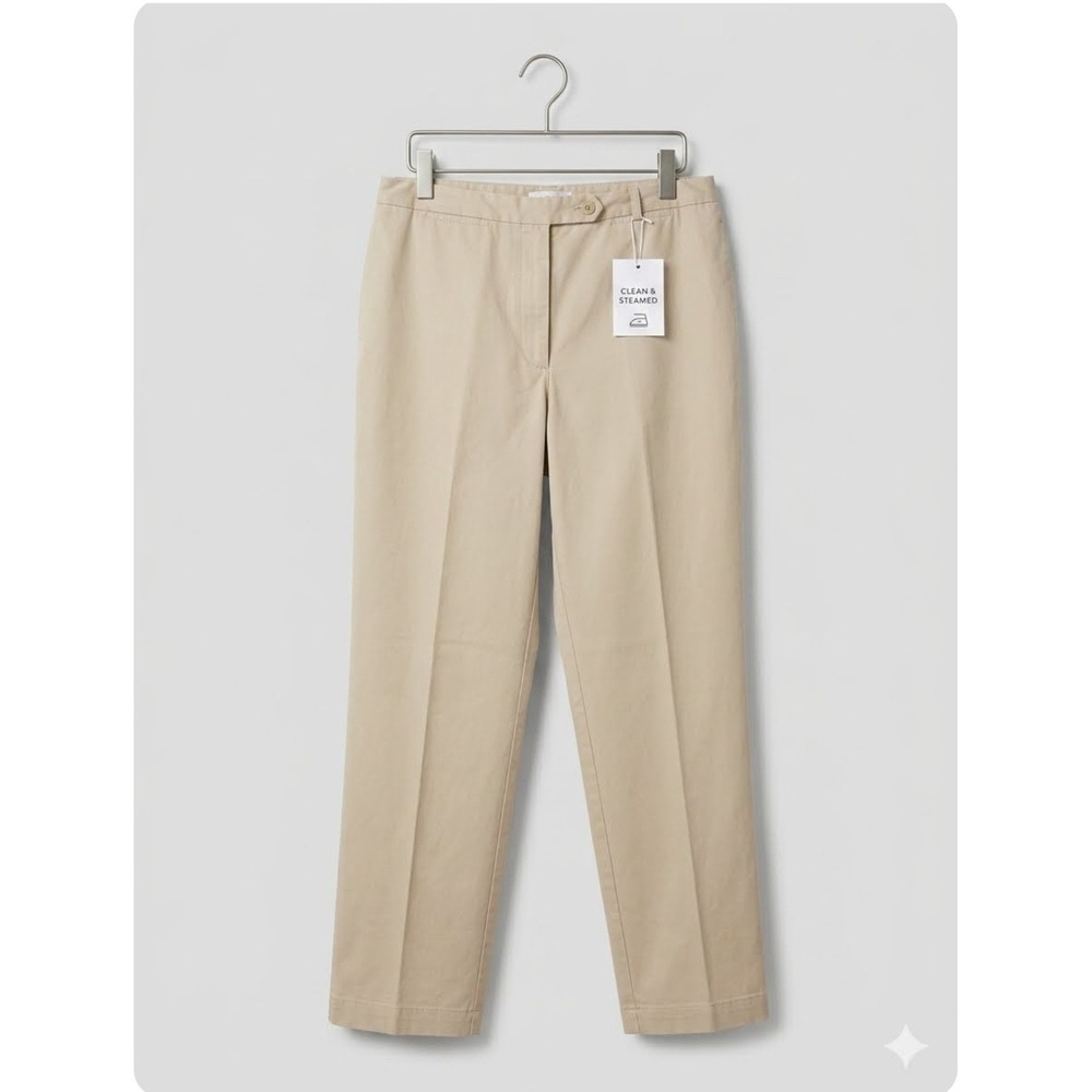 Liz Claiborne Audra Khaki Tan Straight Leg Pants Womens Size 8 Trousers